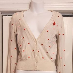 Forever 21 heart cardigan
